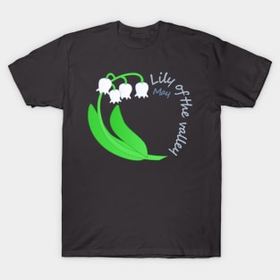 May Birth Month Flower, lily of the valley T-Shirt